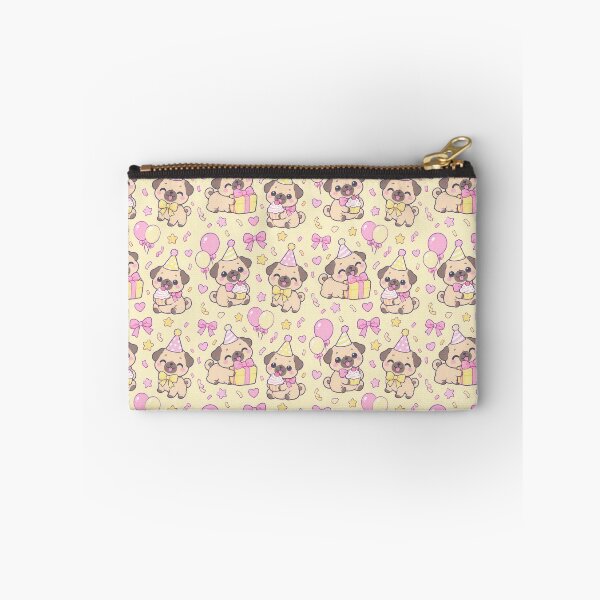 Item preview, Kawaii Birthday Pug Puppy Pattern designed and sold by Soft Berry Studio.
