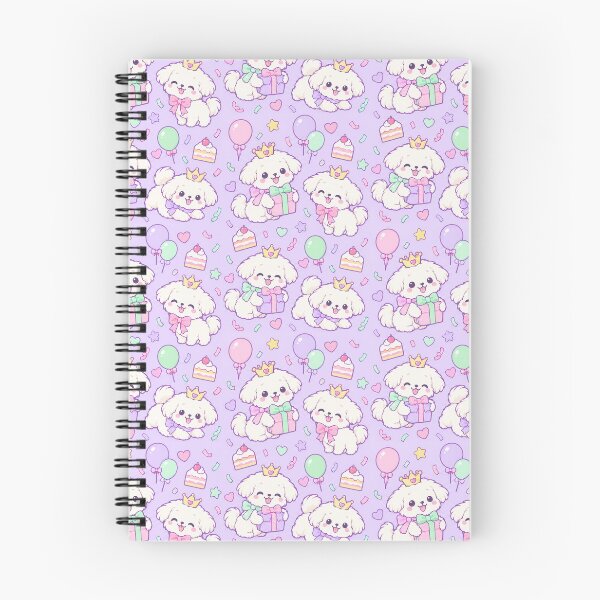 Item preview, Kawaii Birthday Maltese Puppy Pattern designed and sold by Soft Berry Studio.