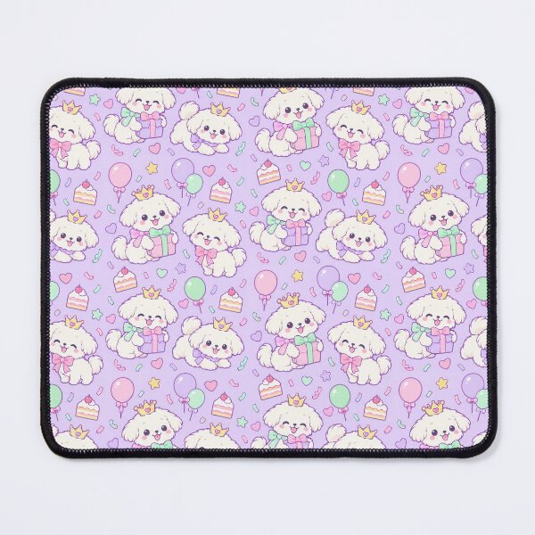 Item preview, Kawaii Birthday Maltese Puppy Pattern designed and sold by Soft Berry Studio.