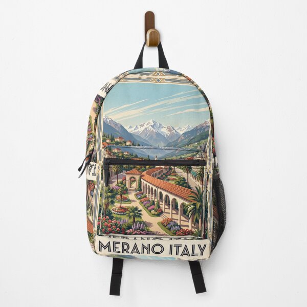 Item preview, Merano Italy Vintage Travel Poster – South Tyrol Alps Passer River Alpine Spa Town designed and sold by Bomax121.