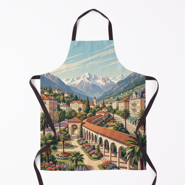 Item preview, Merano Italy Vintage Travel Poster – South Tyrol Alps Passer River Alpine Spa Town designed and sold by Bomax121.