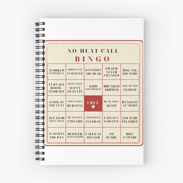 Item preview, No-Heat Call Bingo HVAC Tech Shop Wall Tee designed and sold by thestevebro.