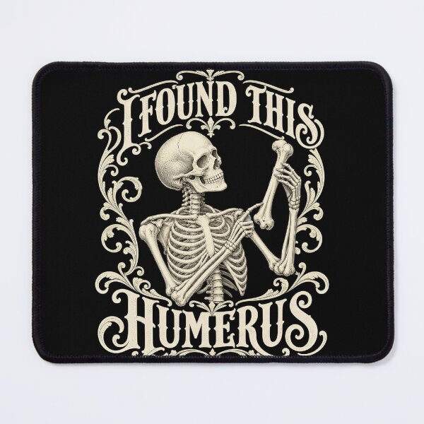 Item preview, I Found This Humerus Vintage Engraved Skeleton Bone Artwork designed and sold by Aqouiatiqe.