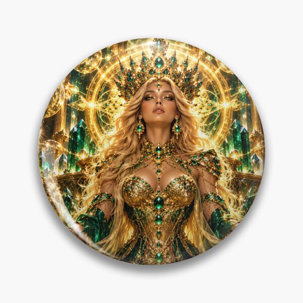 Item preview, Emerald Lion Queen of Infinite Power designed and sold by PurvaNimfaMagic.