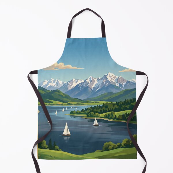 Item preview, Chiemsee Germany Vintage Travel Poster – Bavarian Lake Herreninsel Fraueninsel Alps designed and sold by Bomax121.