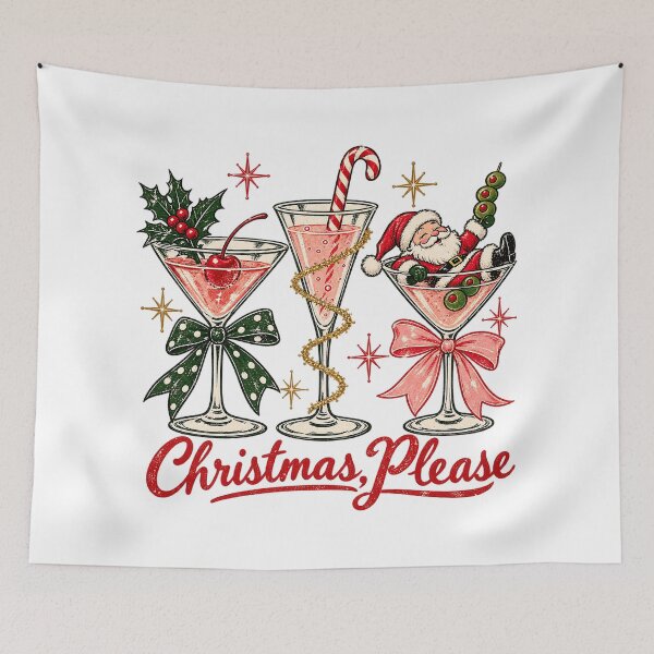 Item preview, Cocktails & Cheer Christmas Drinks Holiday Party T-Shirt designed and sold by DesignArtist.ia.