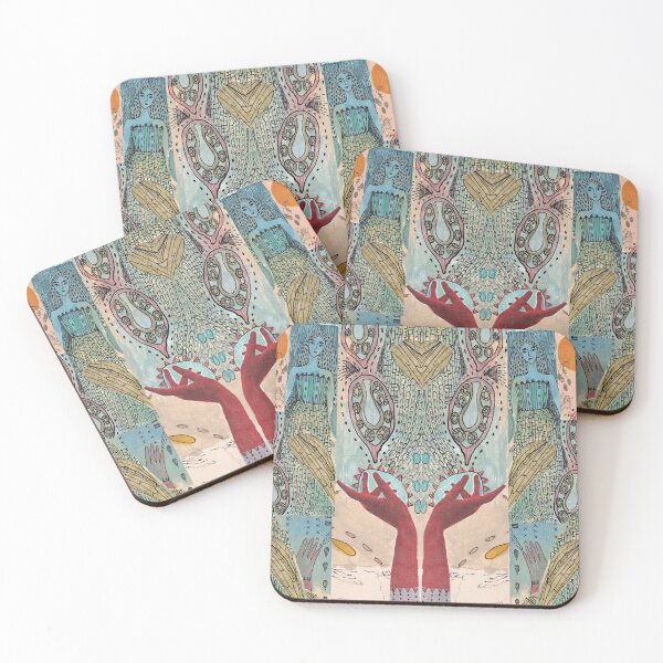 Item preview, Red gloves, collage drawing designed and sold by VoilaNoir.