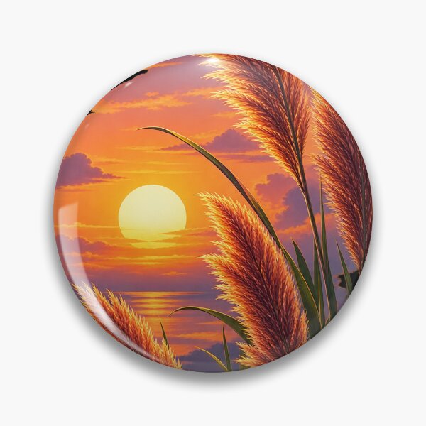 Item preview, Golden Hour Sunset Pampas Grass Aesthetic Phone Cases designed and sold by NestTshirt.