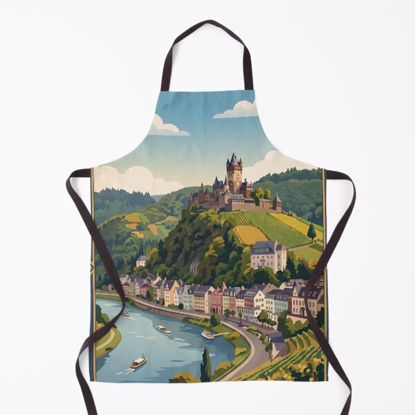 Item preview, Cochem Germany Vintage Travel Poster – Reichsburg Castle Moselle River Romantic Valley designed and sold by Bomax121.