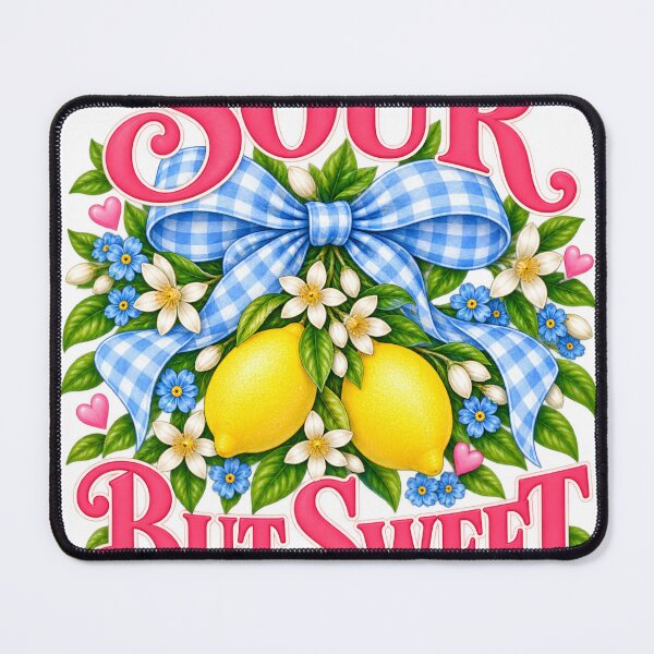 Item preview, Sour But Sweet – Coquette Lemons & Blue Gingham Bow designed and sold by AnyMar2023.