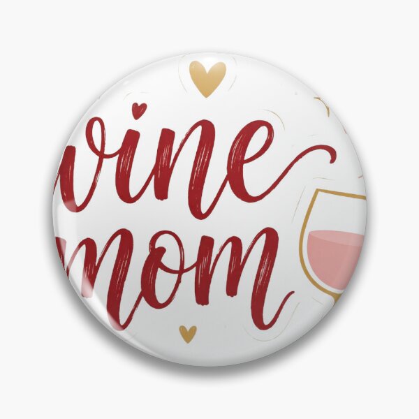 Item preview, Wine Mom Hand Lettered Script With Wine Glass designed and sold by The Daily Grin.