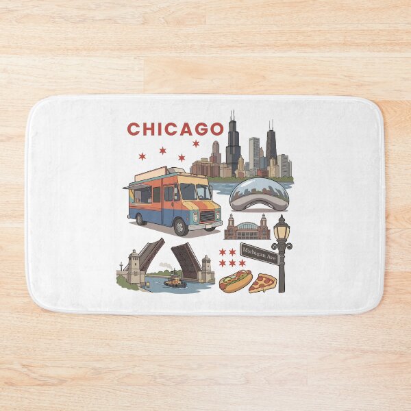 Item preview, Chicago Illinois Souvenir Men Skyline Chicago designed and sold by DSWShirts.