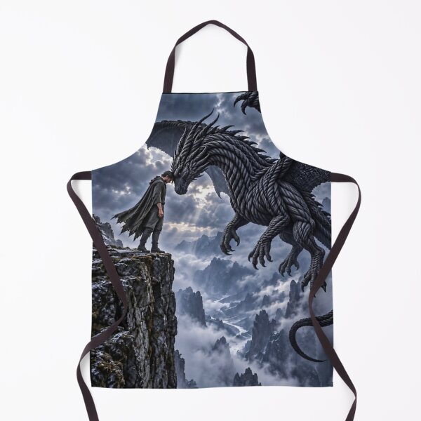 Item preview, Black Dragon and Human at the Cliff Edge designed and sold by JUTElCONIC.