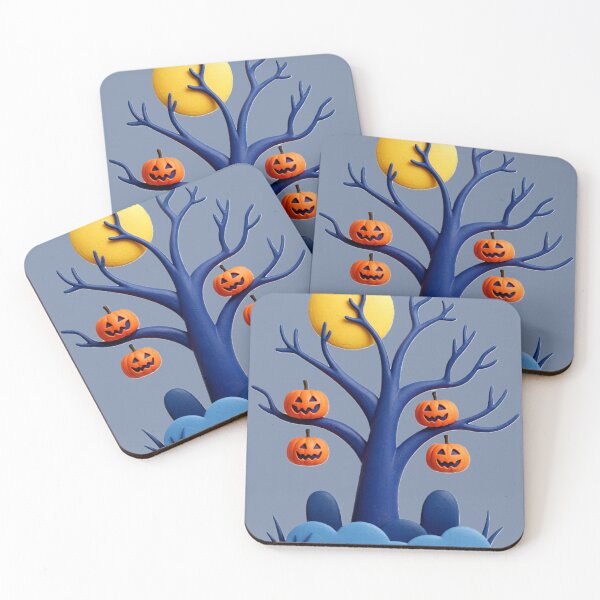 Item preview, halloween pumpkin tree colorful geometric halloween abstract design designed and sold by SmashingDeals.
