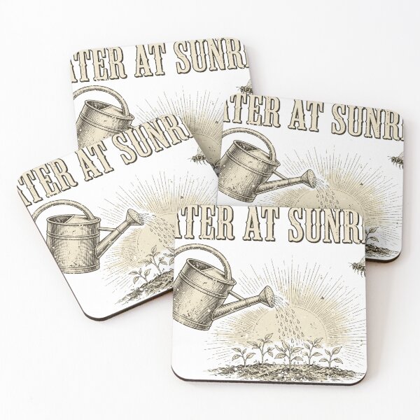 Item preview, Water at Sunrise T-Shirt – Vintage Watering Can Garden Morning Tee designed and sold by Worn and Witty.