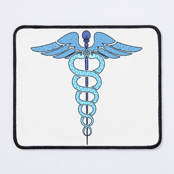 Item preview, Caduceus Medical Symbol Zentangle Art designed and sold by FioreDiCiliegio.