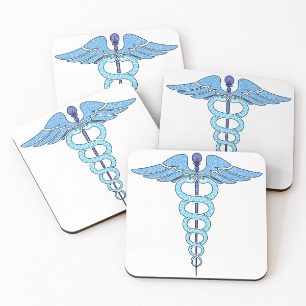 Item preview, Caduceus Medical Symbol Zentangle Art designed and sold by FioreDiCiliegio.
