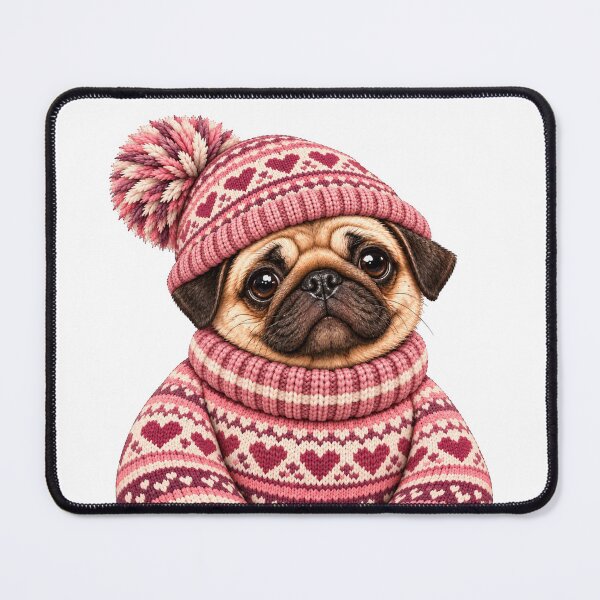 Item preview, Pug in winter designed and sold by Zeewind.