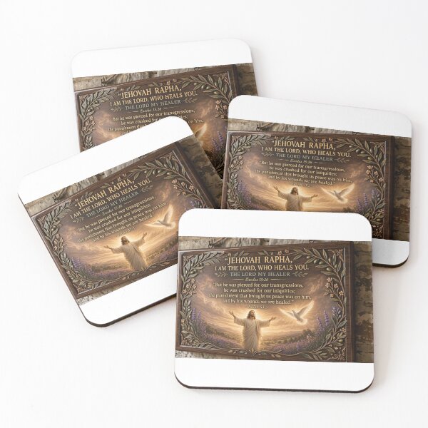 Item preview, Jehovah Rapha The Lord My Healer | Isaiah 53:5 Christian Healing Wall Art designed and sold by KINGDOM GOLD STUDIO.