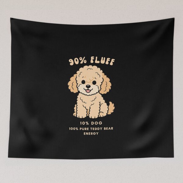 Item preview, Maltipoo Doodle 90 Percent Fluff Cute Teddy Bear Dog Retro Art designed and sold by wildsilencee.