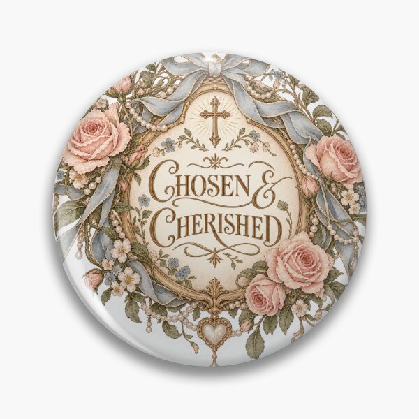 Item preview, Chosen & Cherished | Romantic Christian Sticker designed and sold by thelifeofky.