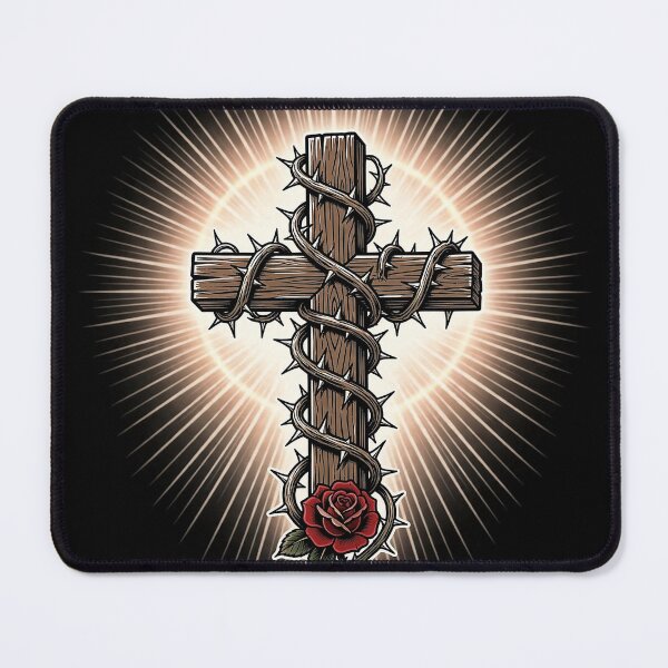 Artikelvorschau, Thorny Cross Rose Art entworfen und verkauft von Gangster-Design.
