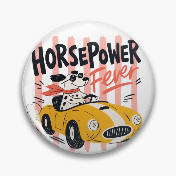 Item preview, Horsepower Fever - Funny Dog Driving Classic Sports Car designed and sold by Automotive Art by Greg.