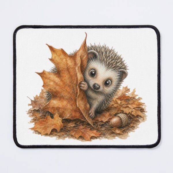Item preview, Cute Autumn Hedgehog In Fall Leaves designed and sold by Claire Designs.