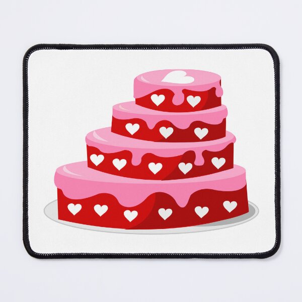 Item preview, Cake Valentine's Pink and Red designed and sold by HarveyHandcraftsandDesigns.