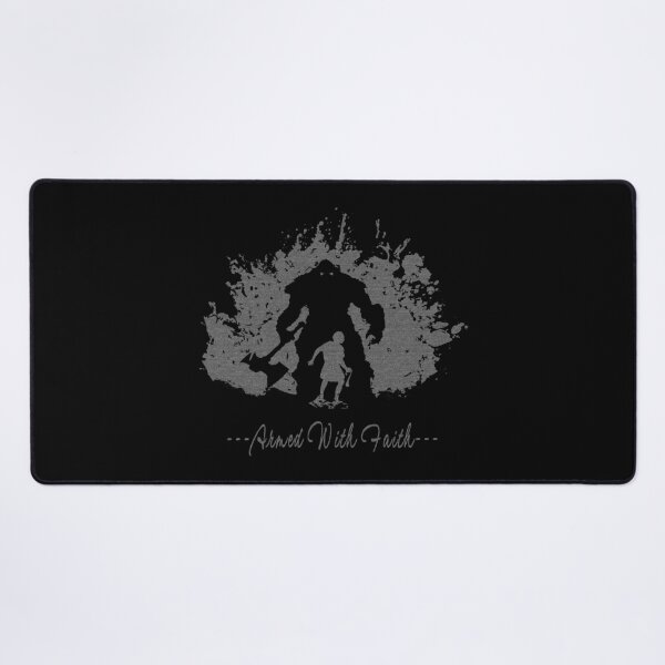 Item preview, David vs Goliath – Faith Over Fear | Armed with Faith | Christian Grunge silhouette Art | Grey black designed and sold by ZechJohnRB.