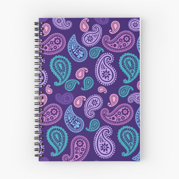 Item preview, Retro Purple Paisley Pattern – Pink Turquoise & Lilac Boho Floral designed and sold by BigfeetLittlepaws.