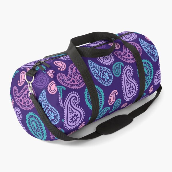 Item preview, Retro Purple Paisley Pattern – Pink Turquoise & Lilac Boho Floral designed and sold by BigfeetLittlepaws.