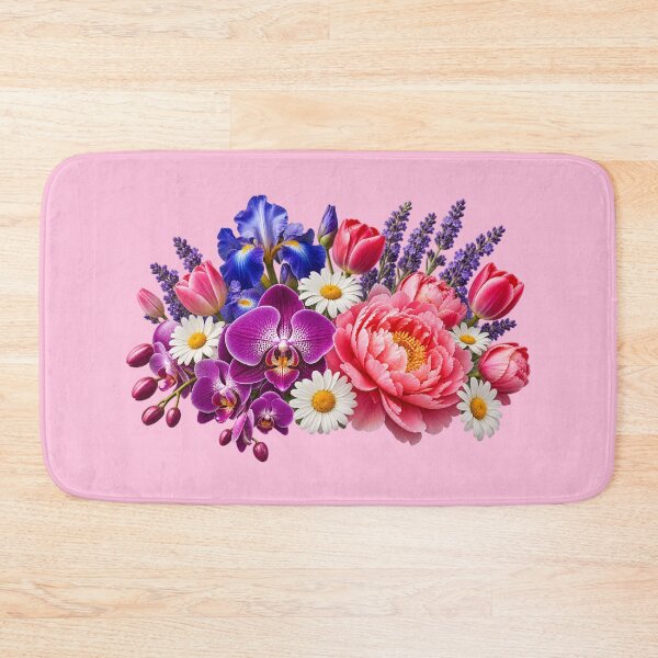 Item preview, Vibrant Garden Bouquet – Orchid Peony Iris Tulip Daisy & Lavender Flowers designed and sold by Classic Chaos Creations.