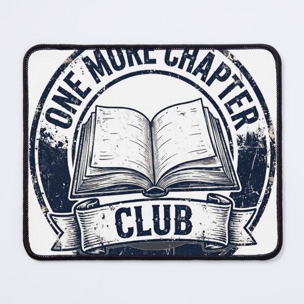Item preview, One More Chapter Club Shirt - Funny Book Lover Badge Tee designed and sold by KERK Art and Design.