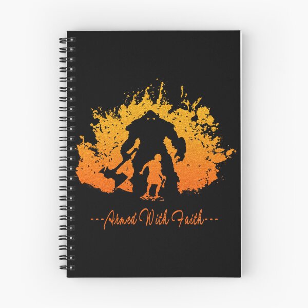 Item preview, David vs Goliath – Faith Over Fear | Armed with Faith | Christian Grunge silhouette Art | Glowing red designed and sold by ZechJohnRB.