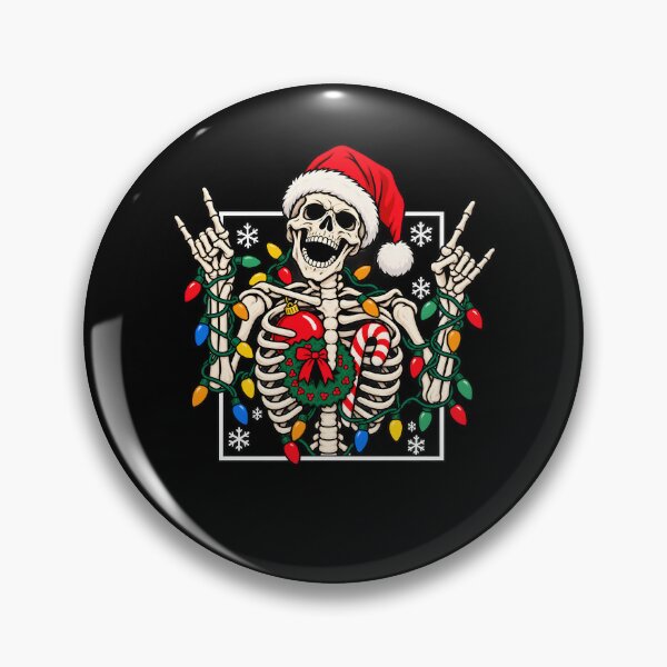 Artikelvorschau, Rocker-Skelett-Weihnachtsmannmütze, cooler Weihnachts-Punkrock für Männer und Jungen entworfen und verkauft von clothesy7.