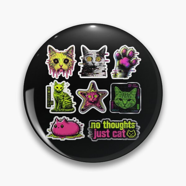 Item preview, Trippy Cyber Glitch Cat Pack designed and sold by creativerooney.