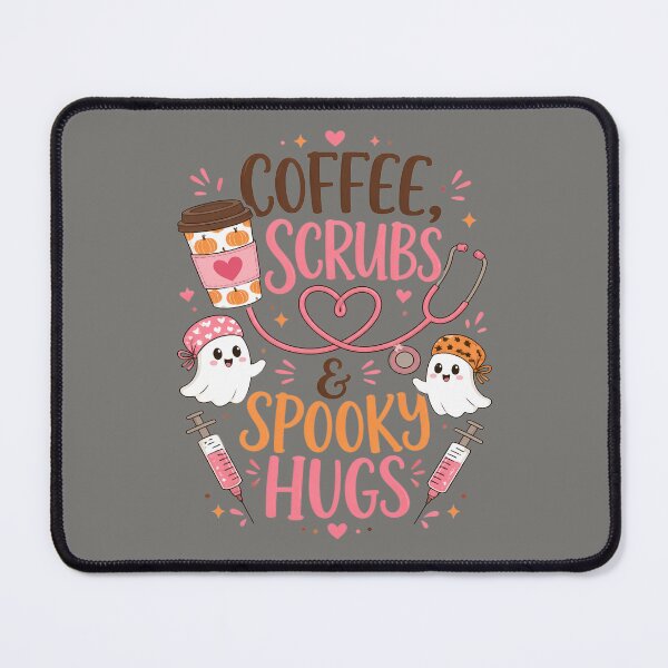 Item preview, Spooky Nurse Coffee – Cute Halloween Ghosts & Scrubs designed and sold by Art-Arcade6.