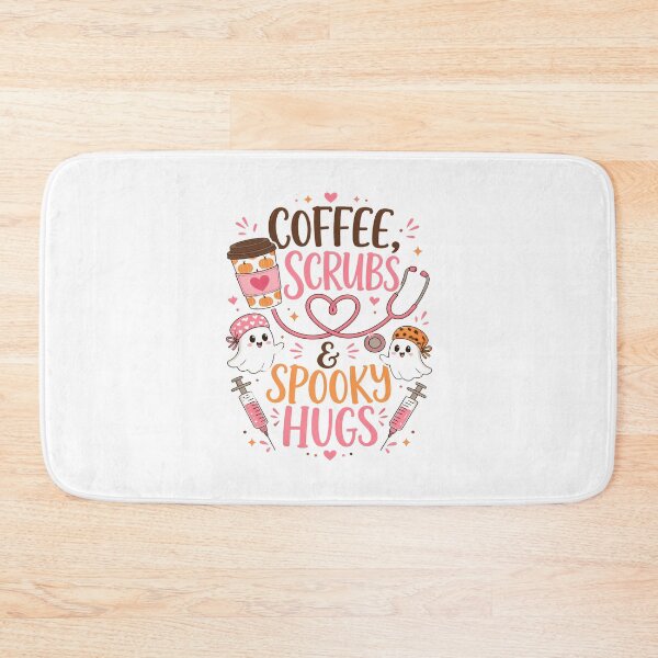 Item preview, Spooky Nurse Coffee – Cute Halloween Ghosts & Scrubs designed and sold by Art-Arcade6.