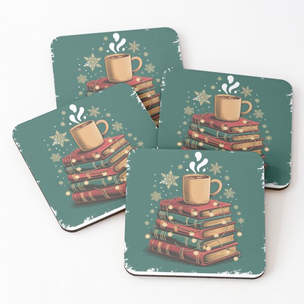 Item preview, cozy hot cocoa and winter books illustration evergreen holiday glow designed and sold by DariaOltes.