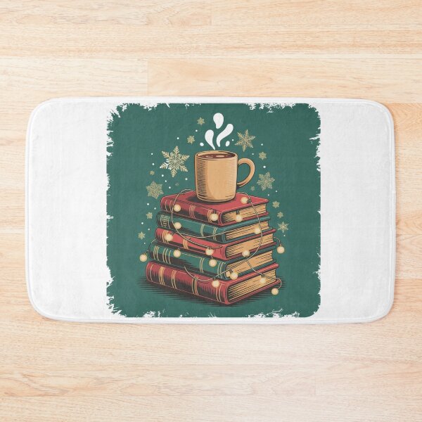 Item preview, cozy hot cocoa and winter books illustration evergreen holiday glow designed and sold by DariaOltes.