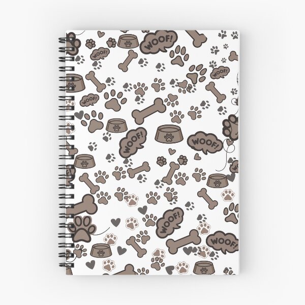 Item preview, Cute Puppy Dog Paw Bone Doodle Neutral Seamless Pattern designed and sold by wildsilencee.