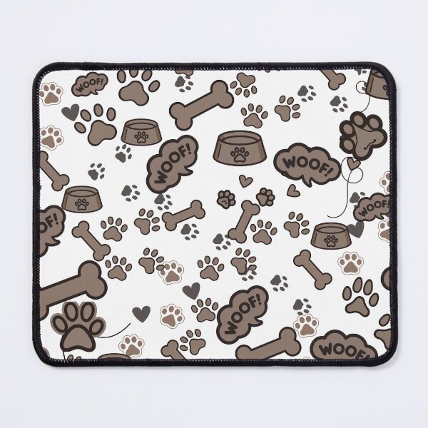 Item preview, Cute Puppy Dog Paw Bone Doodle Neutral Seamless Pattern designed and sold by wildsilencee.
