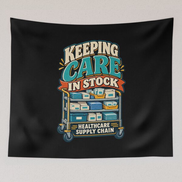 Item preview, Keeping Care In Stock Healthcare Supply Chain designed and sold by MOTIFOLK.