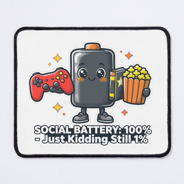 Item preview, funny Introvert Battery T-Shirt Sarcastic Social Battery Tee designed and sold by Tininai.