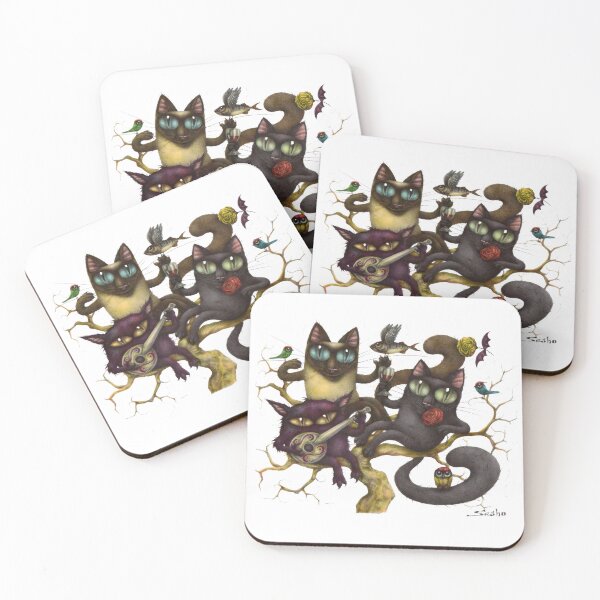Item preview, Two Cats And Troll Playing Music designed and sold by Sasho-art.