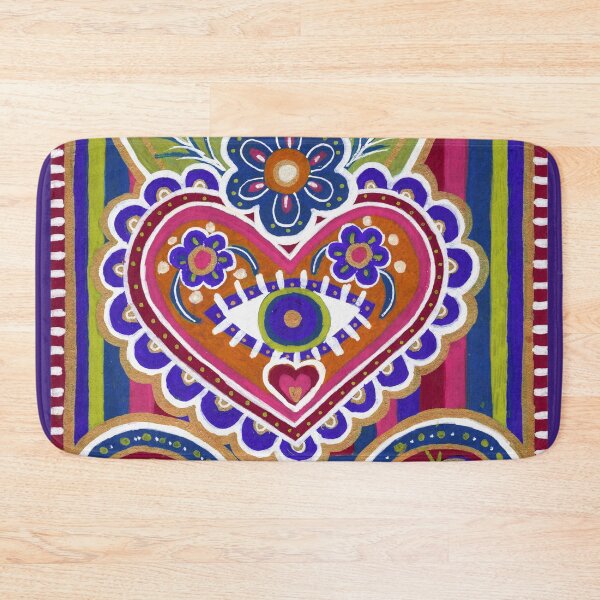 Item preview, Pink and Purple Evil Eye Sacred Heart designed and sold by Fani*.