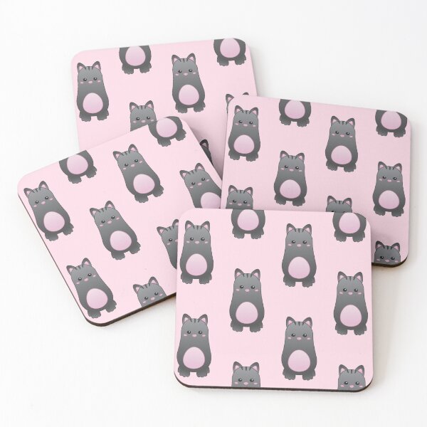 Item preview, Pattern of Cute Baby Black Cat - Kawaii Chibi illustration designed and sold by Agamaji.