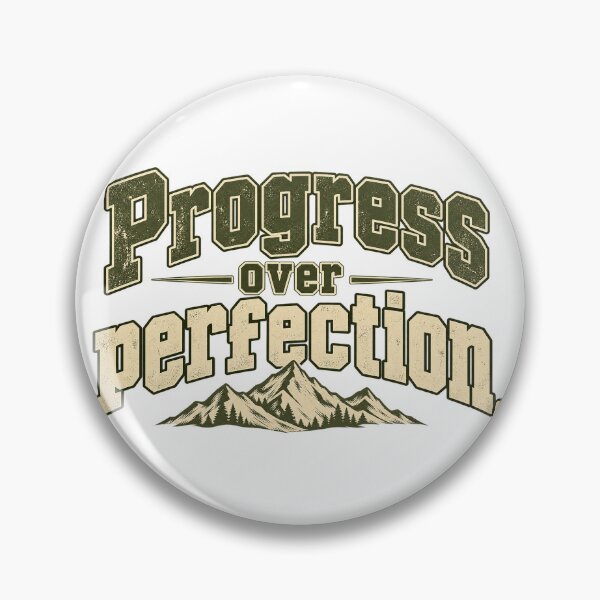 Item preview, Progress Over Perfection Shirt - Vintage Motivational Mountain Graphic T-Shirt designed and sold by MotiveStuff.