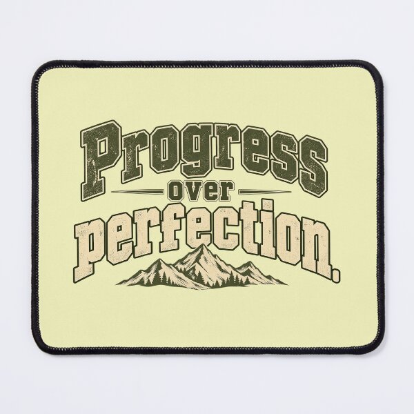 Item preview, Progress Over Perfection Shirt - Vintage Motivational Mountain Graphic T-Shirt designed and sold by MotiveStuff.